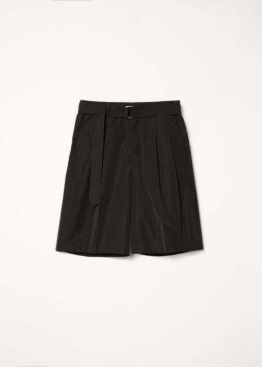 3D 2-TUCK BELTED SHORTS