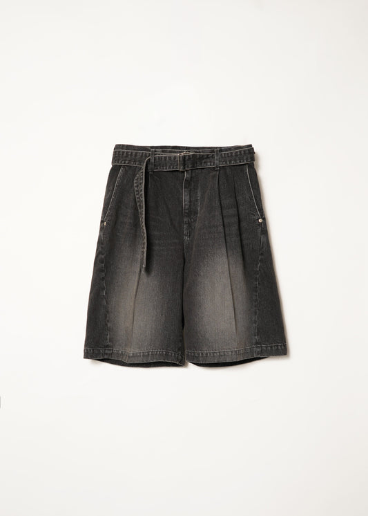 3D 2-TUCK 5 POCKET BELTED SHORTS