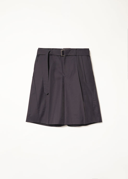 3D 2-TUCK BELTED SHORTS